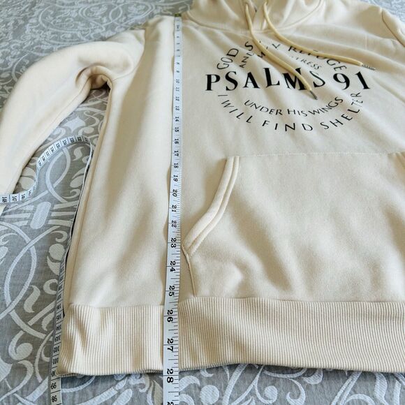 Hoodie Sweatshirt Unisex Medium Beige Christian Pullover Fleece Comfy Casual - Picture 6 of 11